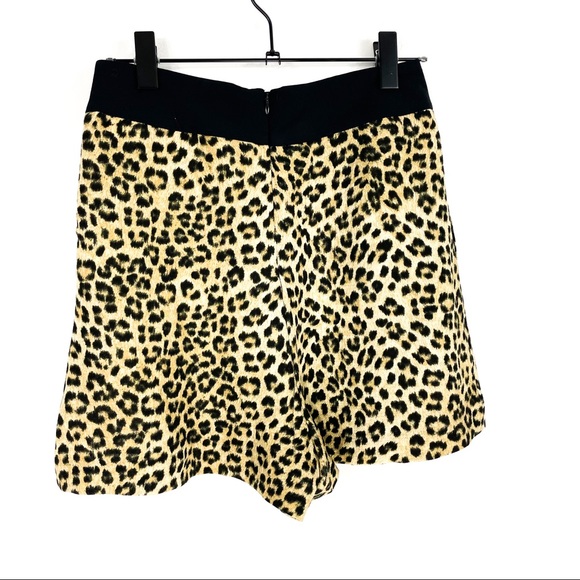 ZARA Leopard Print Hi Waist Bermuda Shorts - Picture 4 of 5